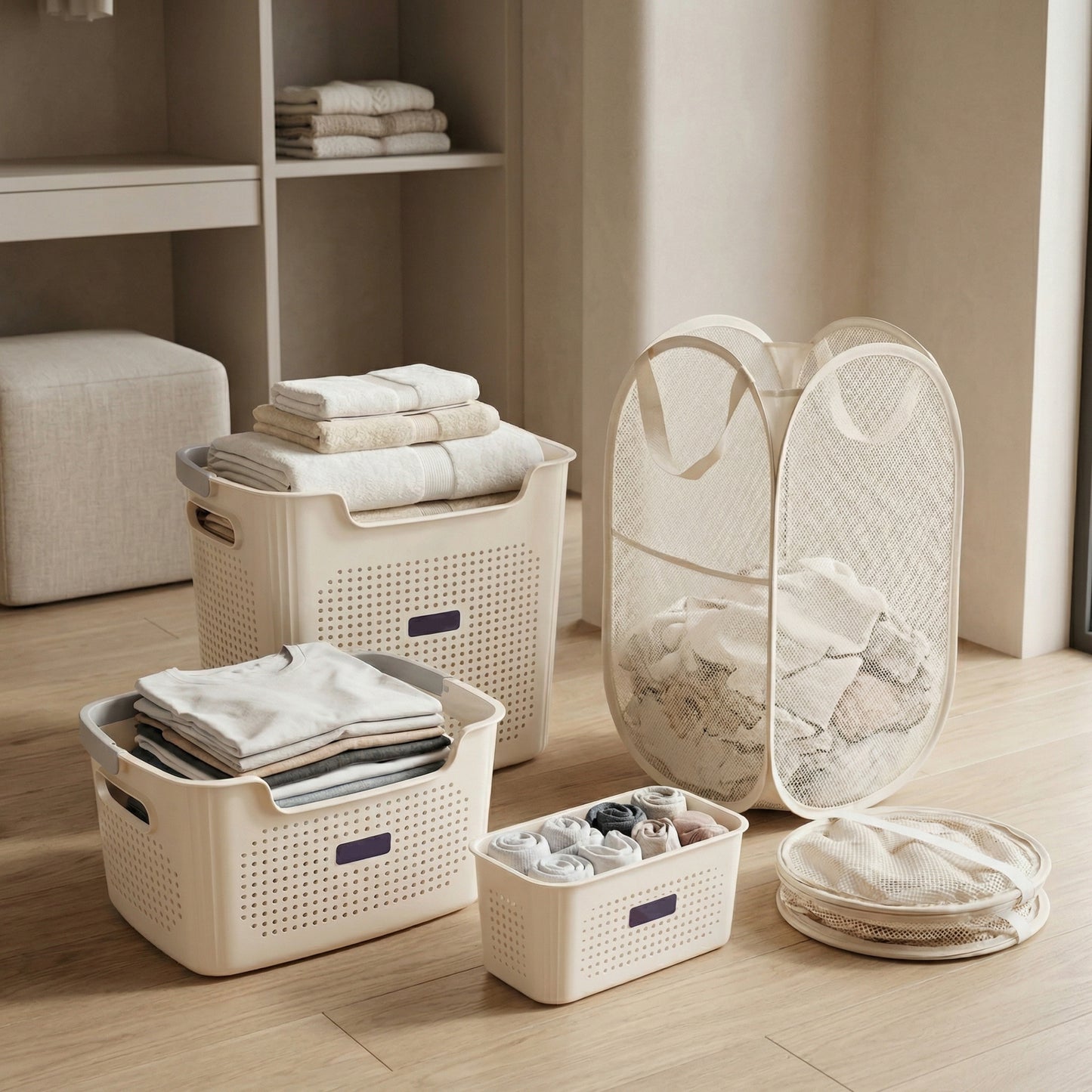 4-Piece Laundry & Storage Basket System